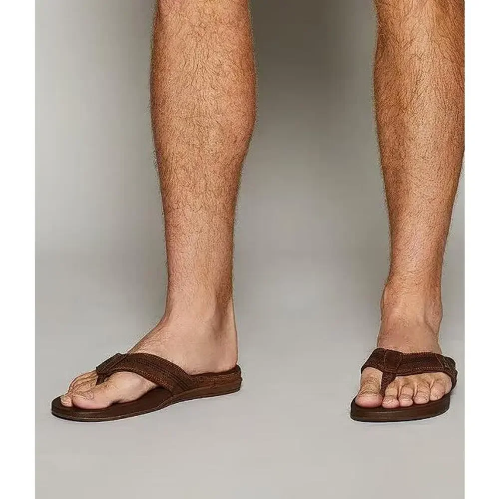 REEF Men's Cushion Lux Flip-Flops Size 8 In Light Brown